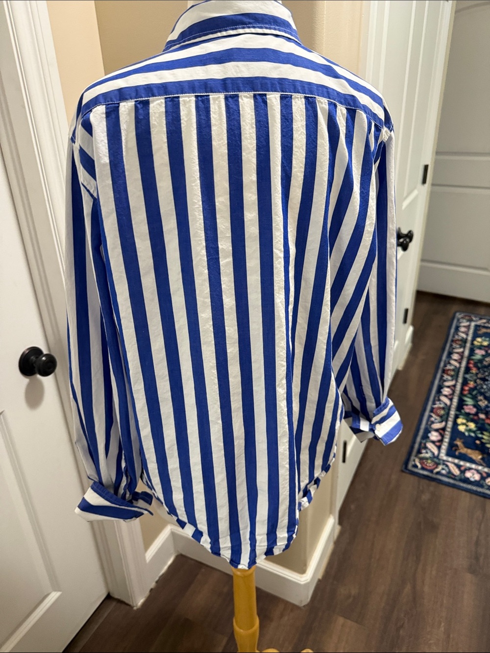 J.Crew Garcon classic Blue and White Vertical Stripe Button-Down Shirt - Picture 5 of 8